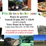 Permalink to: Samedi 10 juin : Repas de tous les horizons 2017 devant la chapelle